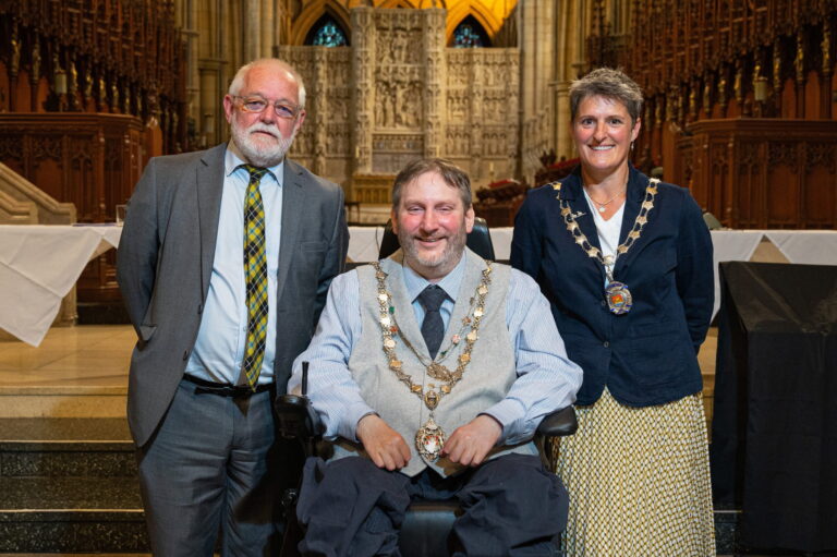 Cllr Biscoe, Councillor Karlene Stokes (deputy mayor of Truro 2021) Steven Webb Mayor of Truro 2021 – 2023