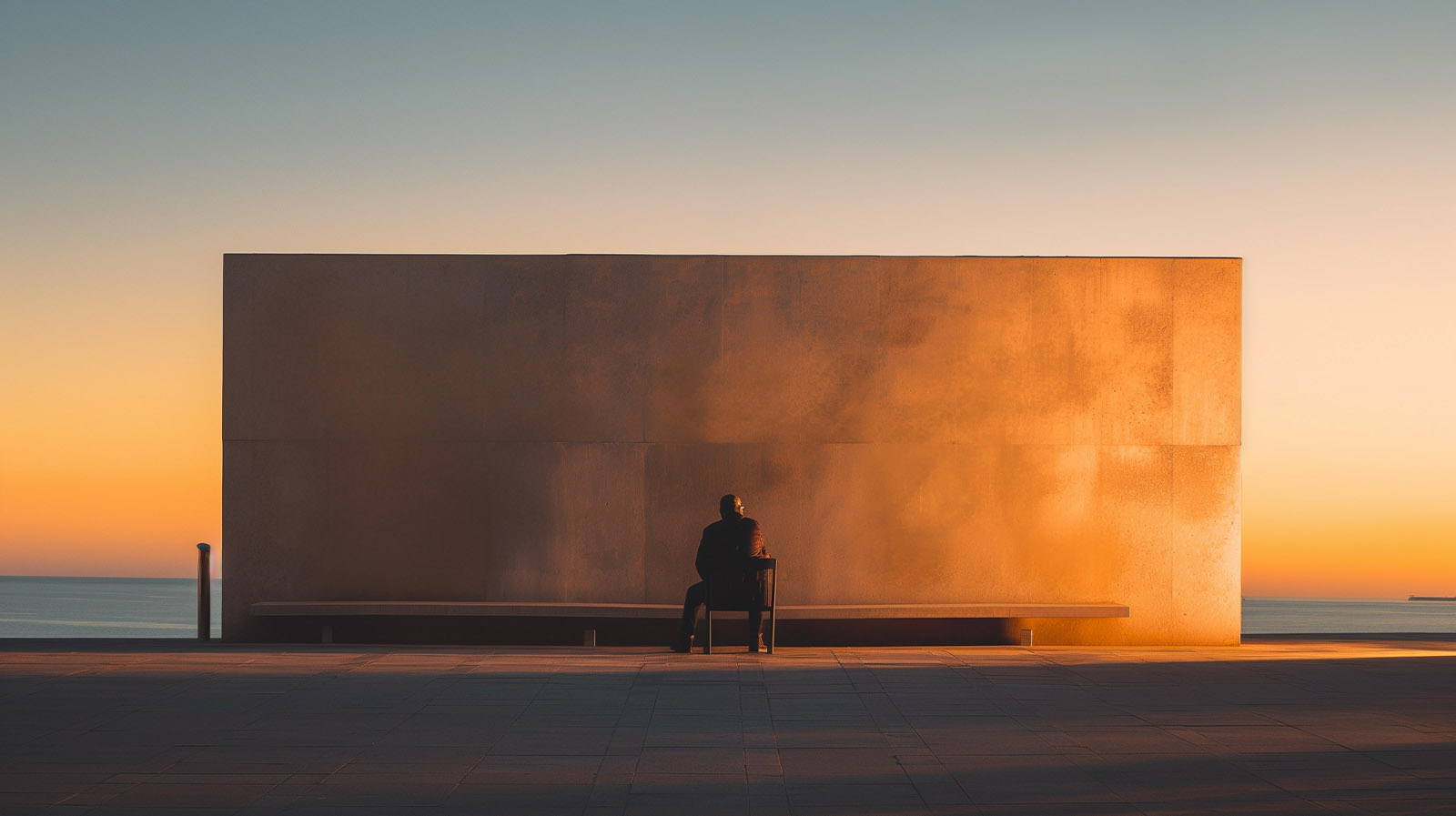 a man looking at a blank wall trying to cope with grief feeling lonely and loss